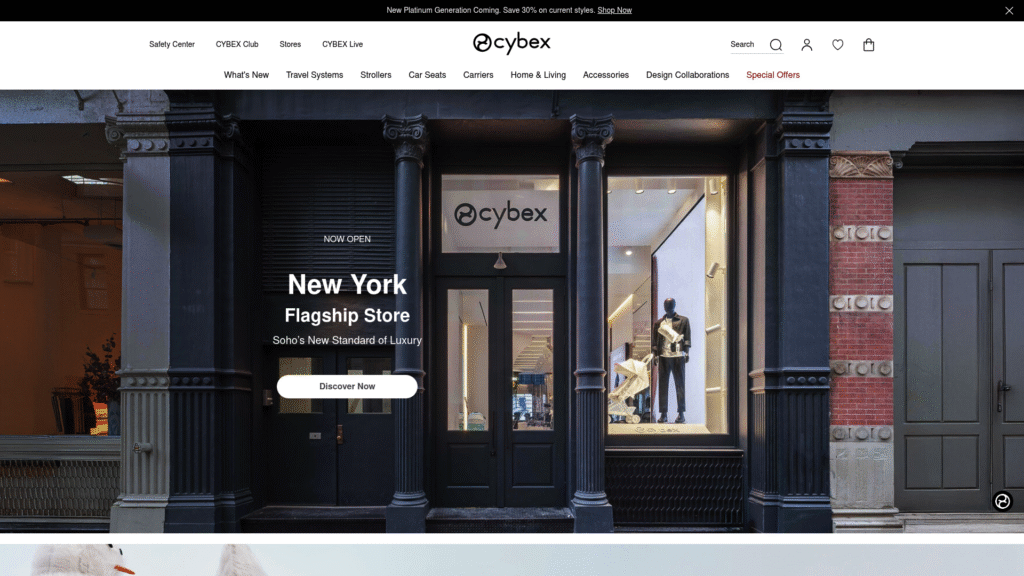 cybex landing page