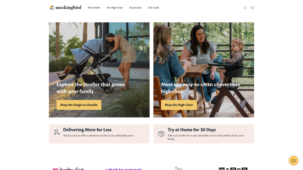 mockingbird landing page